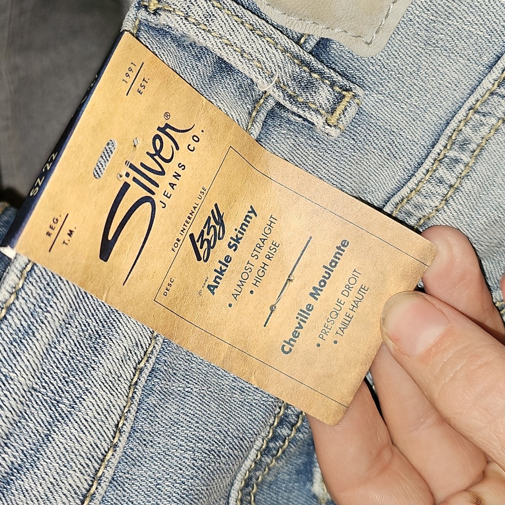 SILVER JEANS Womens NWTS sz 22/27 Ankle Skinny IZZY high rise jeans! Maurices - Picture 15 of 16